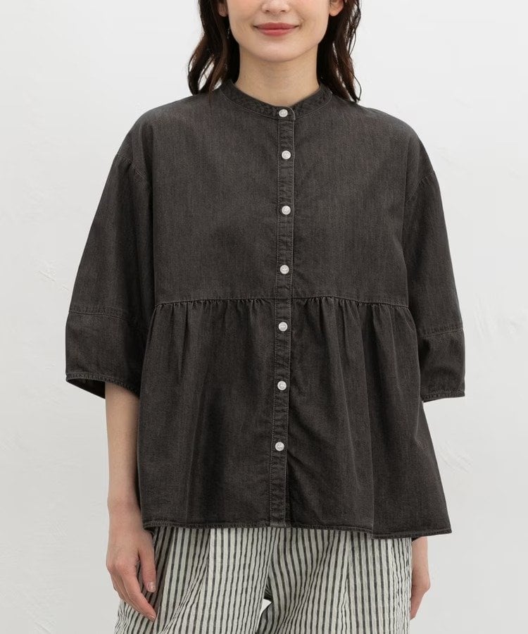 出所：ハニーズ公式通販　クール6分デニムブラウス