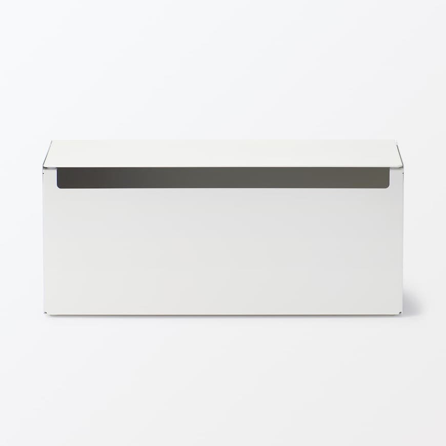 出所：無印良品公式　スチールタップ収納箱フラップ式