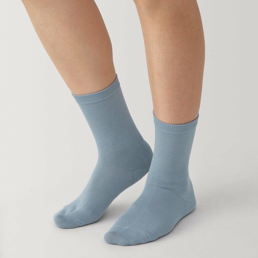 出所：無印良品公式　婦人　足なり直角　履き口やわらか　靴下（口ゴムなし・三層）