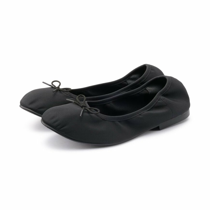 無印良品公式 婦人 撥水リボンバレエシューズの画像