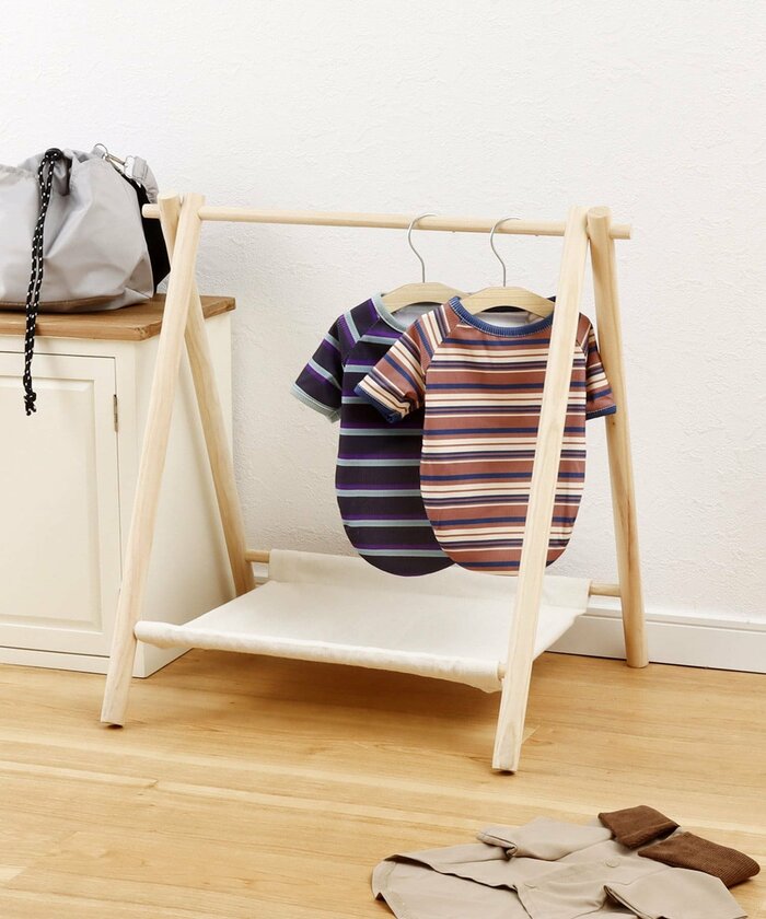 3COINS公式 ペット用木製ハンガーラック