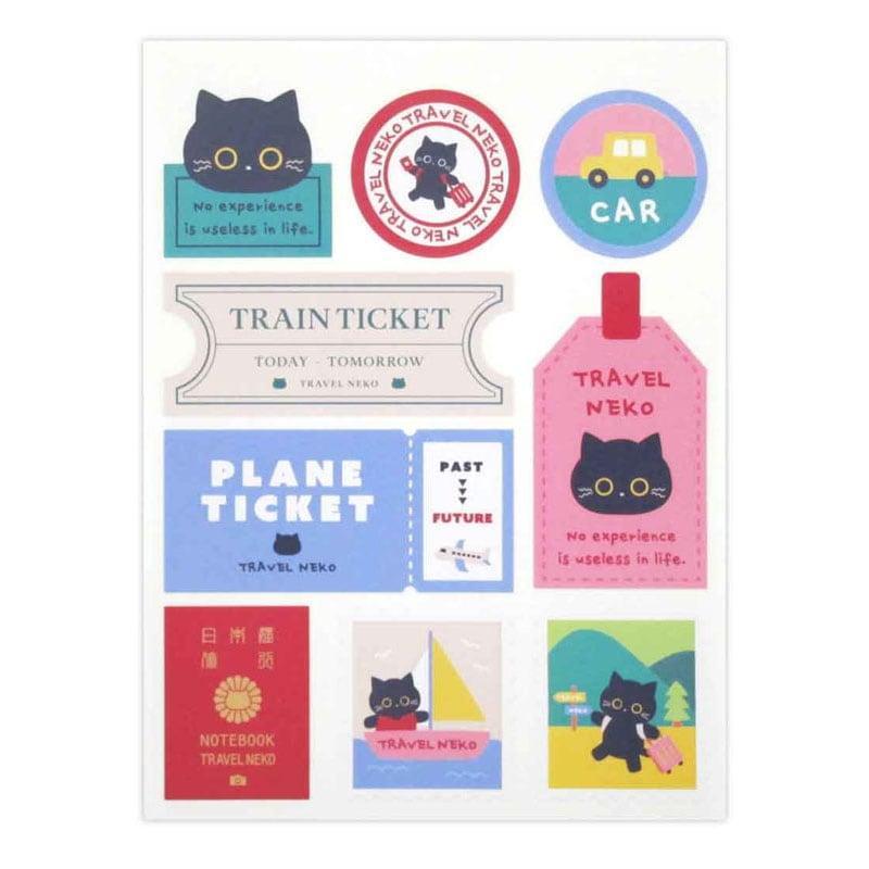 出所：CanDoネットショップ トラベルネコ　トラベルネコダイカットシール54片