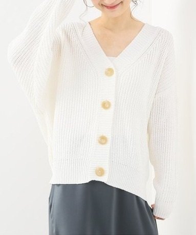 Spick and Span - COTTONカタアゼショートカーディガン ¥15,120（税込）