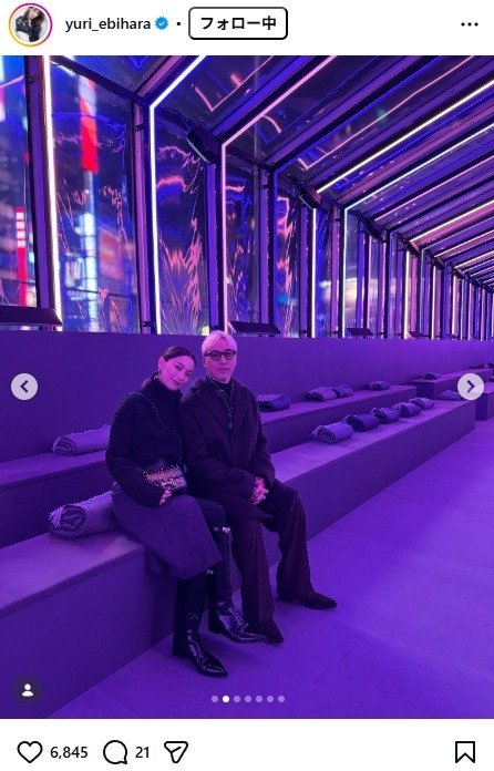 出所：蛯原友里のInstagram（＠yuri_ebihara） 参照日：2026年2月19日