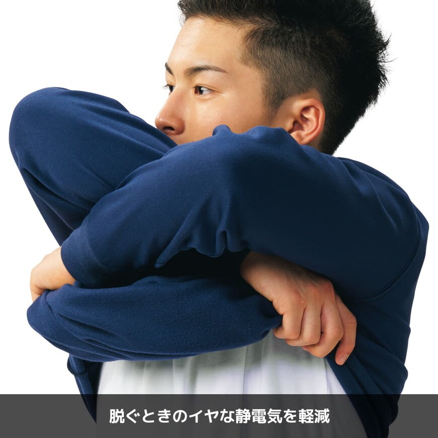 出所：ワークマン公式オンラインストア 制電加工裏起毛 長袖ハーフジップ