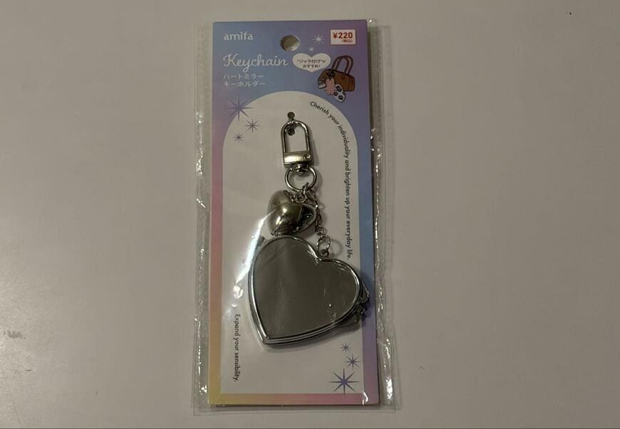 キャンドゥ、ハートミラーキーホルダーの画像