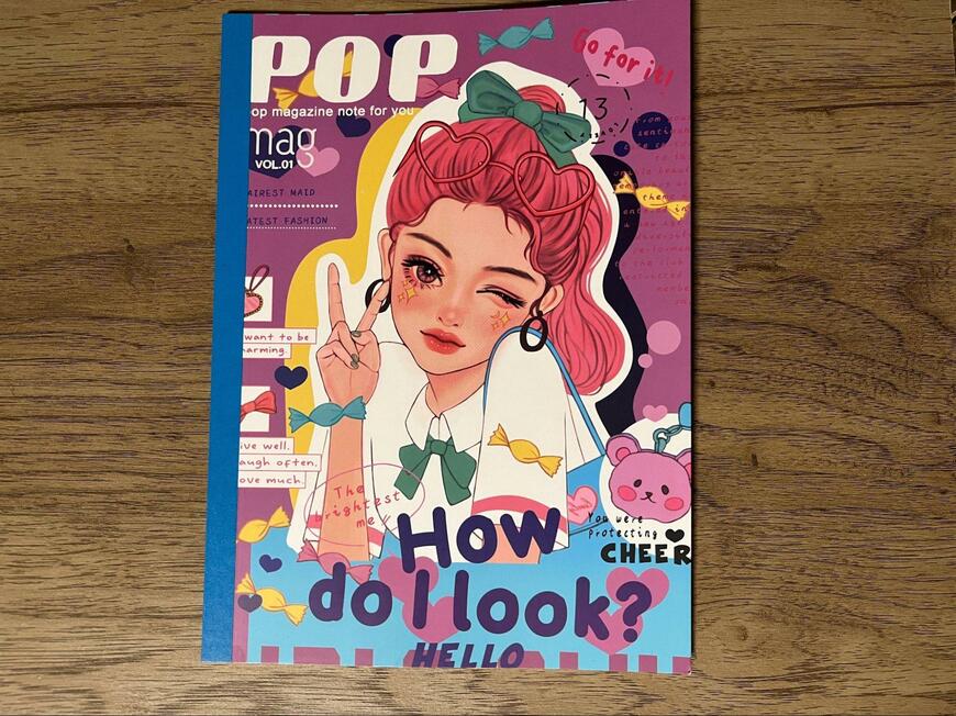 ダイソー、マガジン風ノートの画像