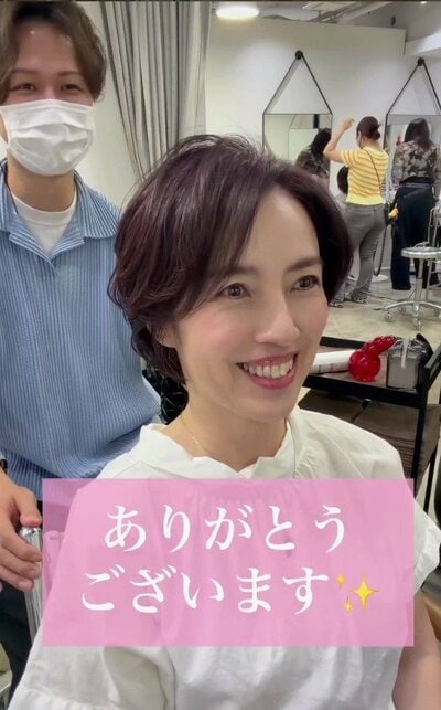 毛流れがあり、くびれのある上品なショート