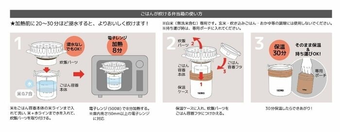 「お弁当箱で1食分のごはんを炊ける」画期的アイテム