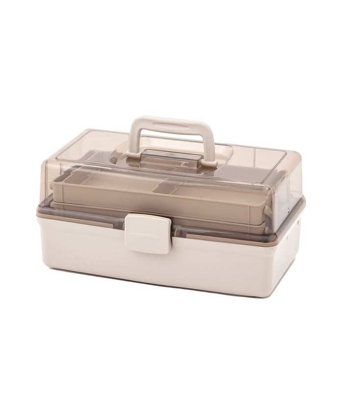 開くと3段収納になり、細々としたアイテムを一まとめにできる大容量