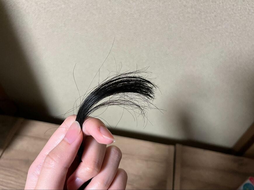 筆者撮影（検証画像：HY シャンプー手袋 d使用後）