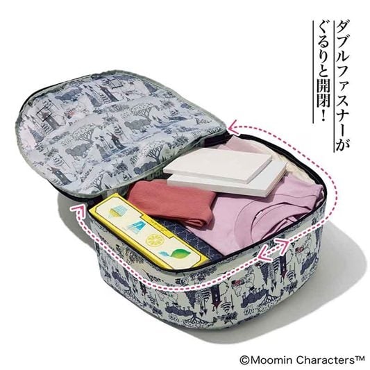 ファスナーが180度開く特徴的なデザイン