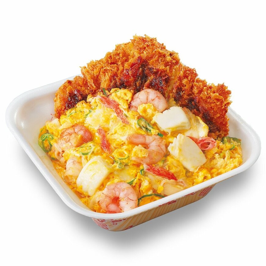 かつやの新商品:海鮮たまごチキンカツ丼弁当