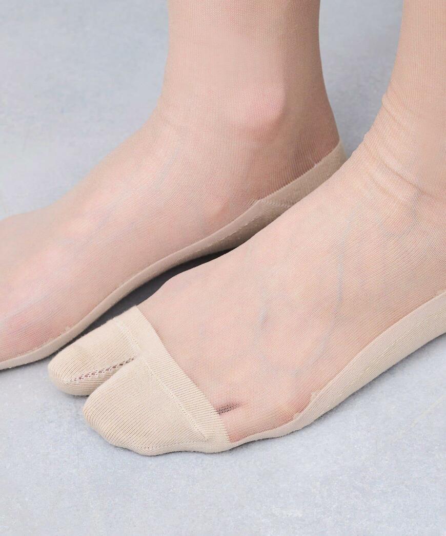 3COINS、ストッキング風足袋クルーソックス商品画像