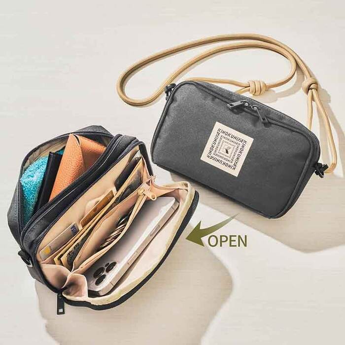 紀ノ国屋2層式お財布ショルダーバッグ