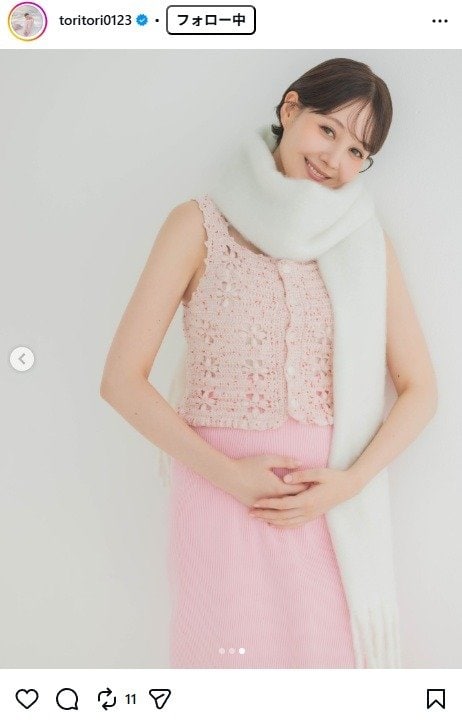 出所：トリンドル玲奈のInstagram（＠toritori0123） 参照日：2026年1月14日