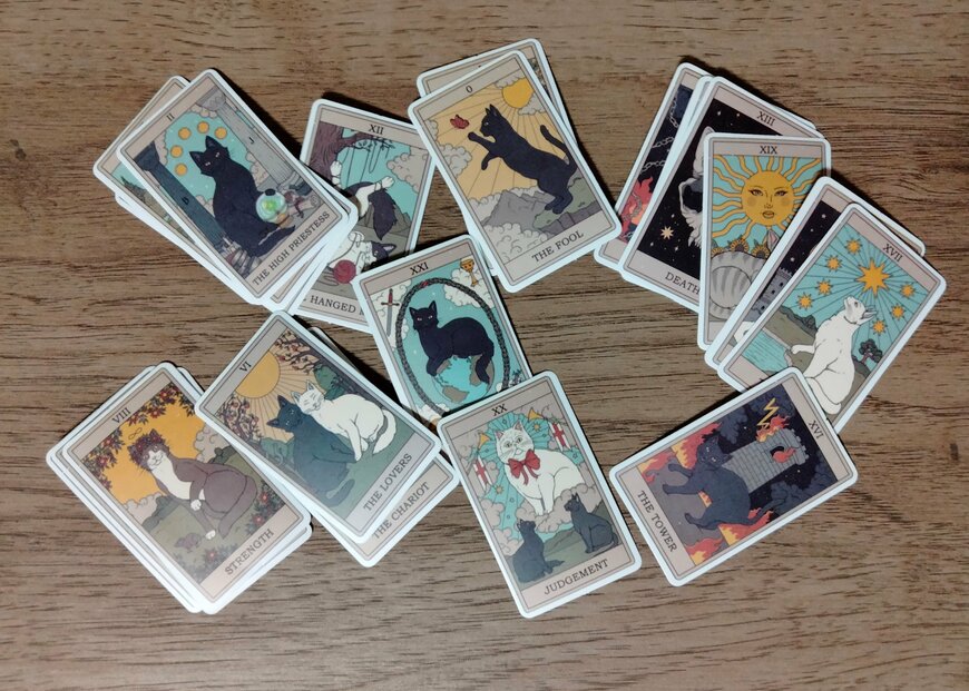 筆者撮影（SHEIN、78ピース 猫柄 アソートステッカー ビンテージ 多目的ステッカー DIYクラフト デコレーション ハンドアカウント用）