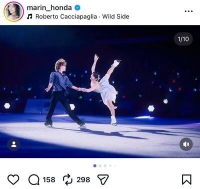 出所：本田真凜のInstagram（@marin_honda）参照日：2026年2月1日