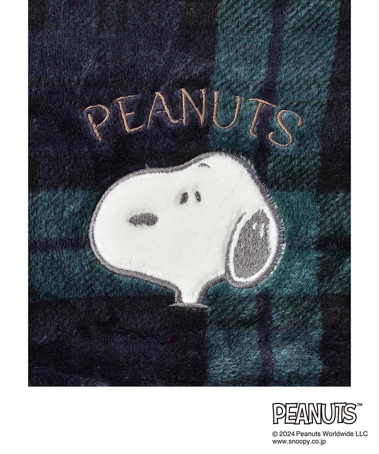 ブルーブルーエ公式 スヌーピーチェック4WAYケープボレロの画像