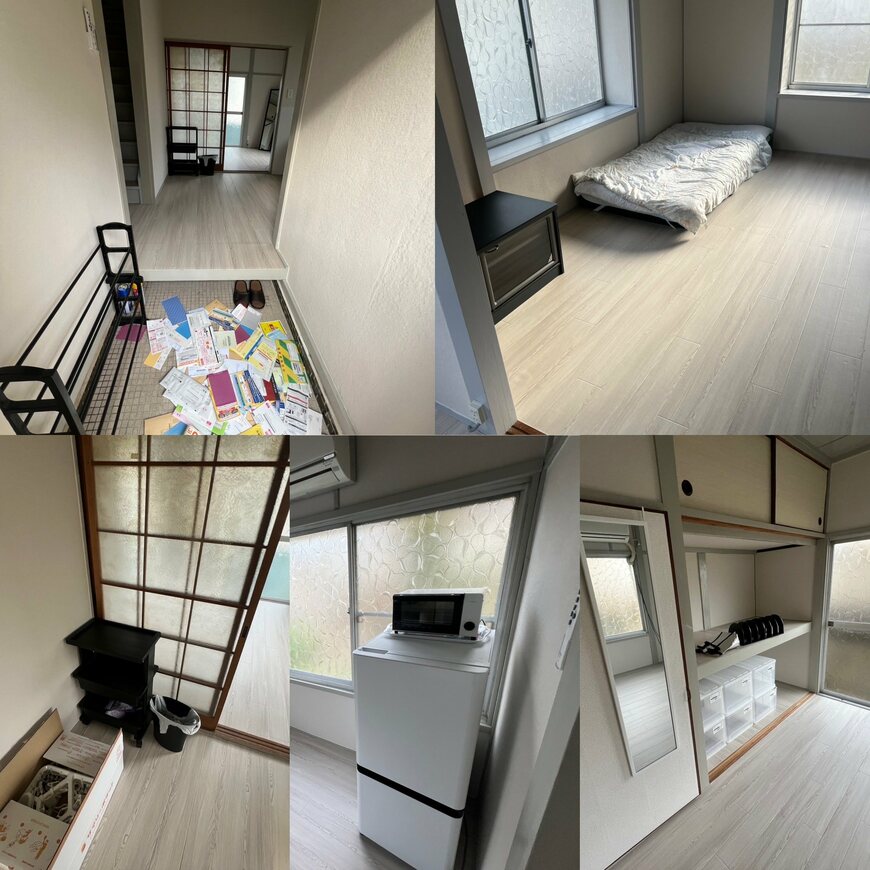 夜逃げ後とは思えないきれいな部屋