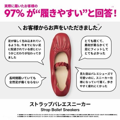 GU、ストラップバレエスニーカー MN(レディース)商品画像