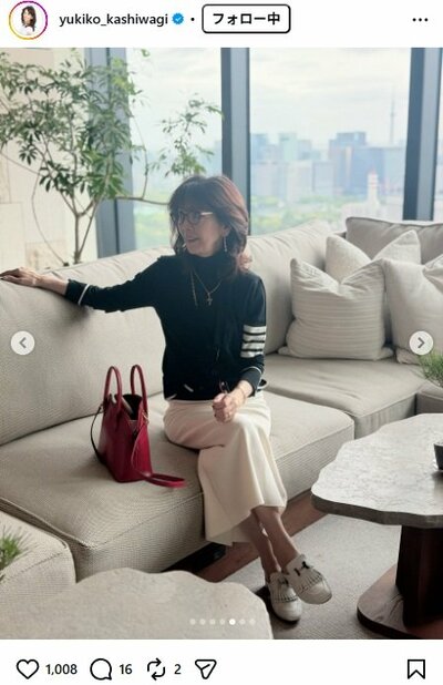 柏木由紀子のInstagram投稿