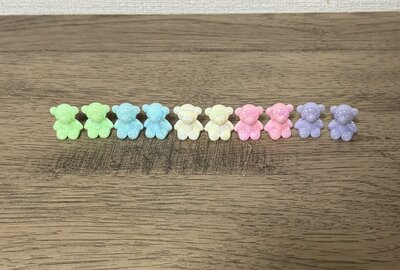 セリア、ビーズ10Pオーロラベア商品画像
