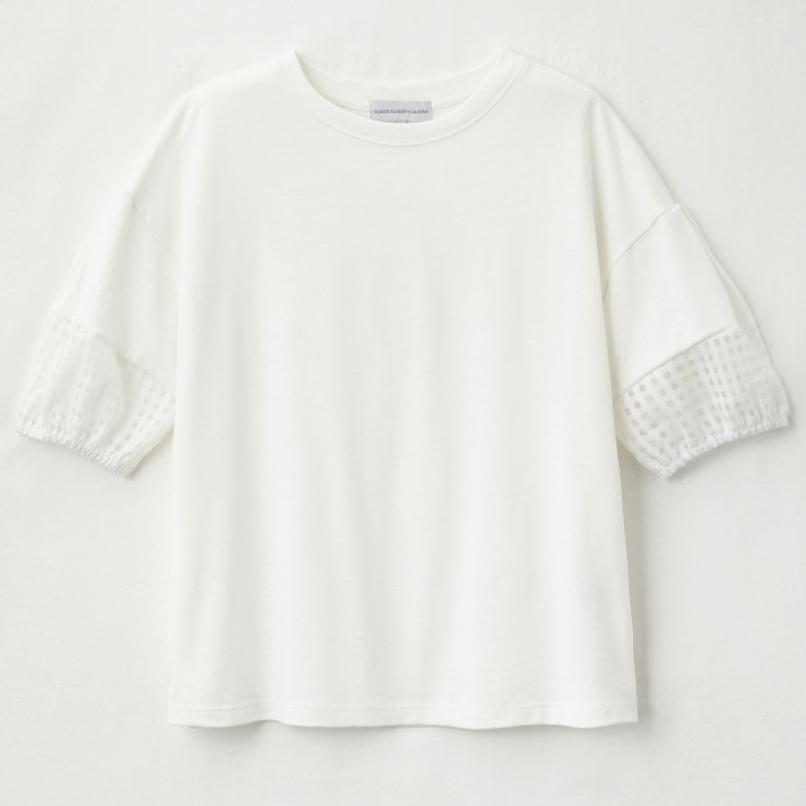出所：しまむら　レディース　袖シアーTシャツ(SEASON REASON)