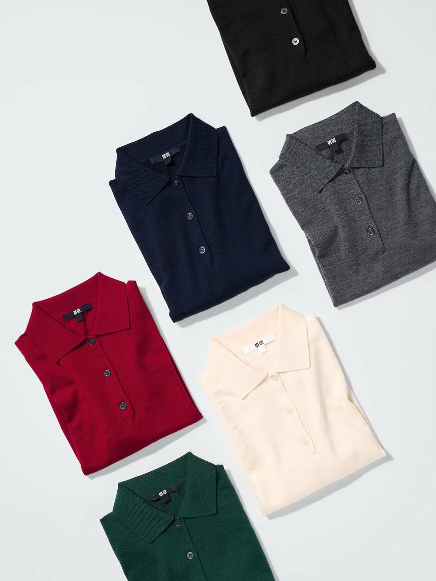 出所：ユニクロ公式 メリノポロセーター