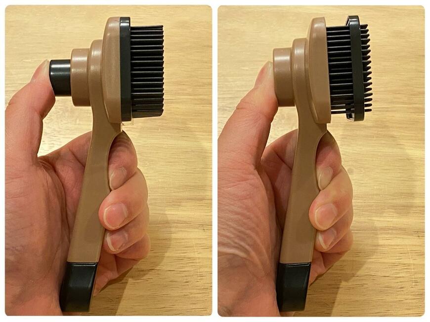 ペット用ブラシ(ボタン式)