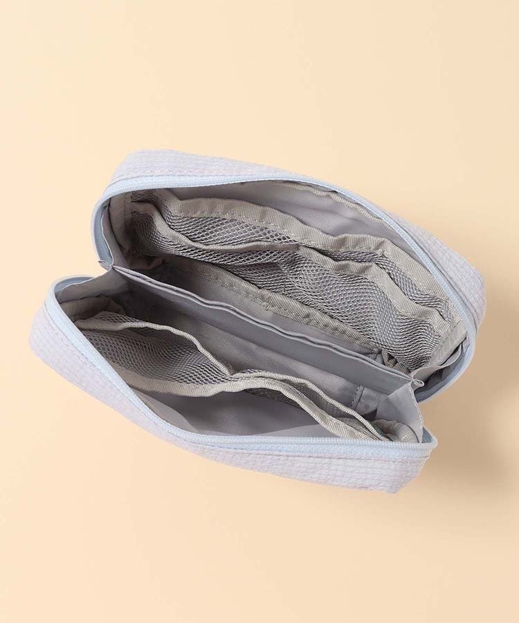 ブルーブルーエ公式 キャットパール多ポケットリップルポーチ