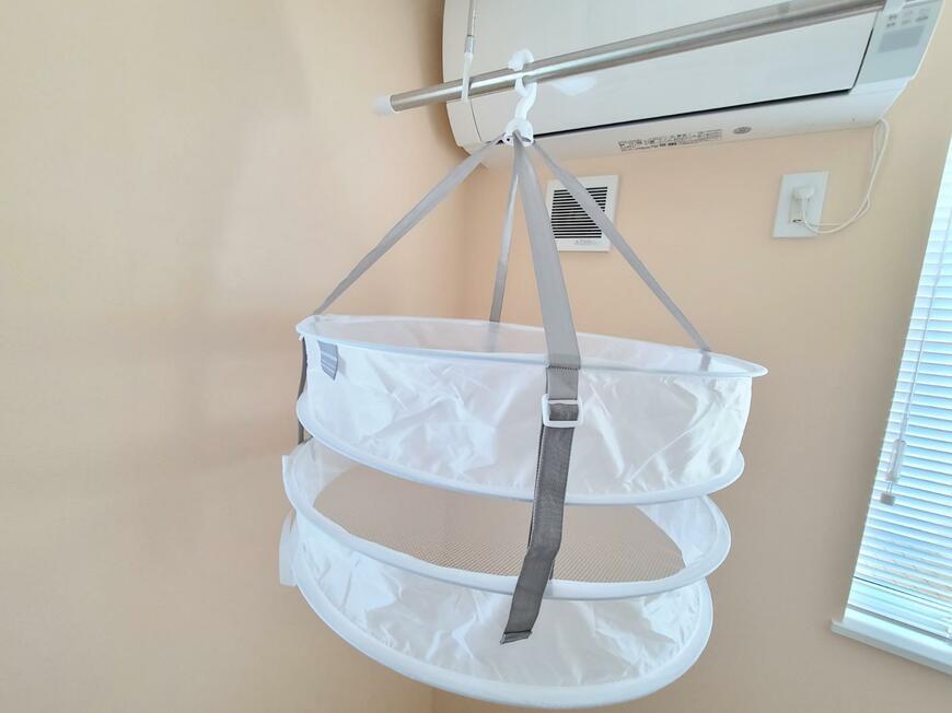 アジャスター付き衣類干しネット