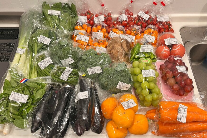 誕生日プレゼントで届いたたくさんの野菜