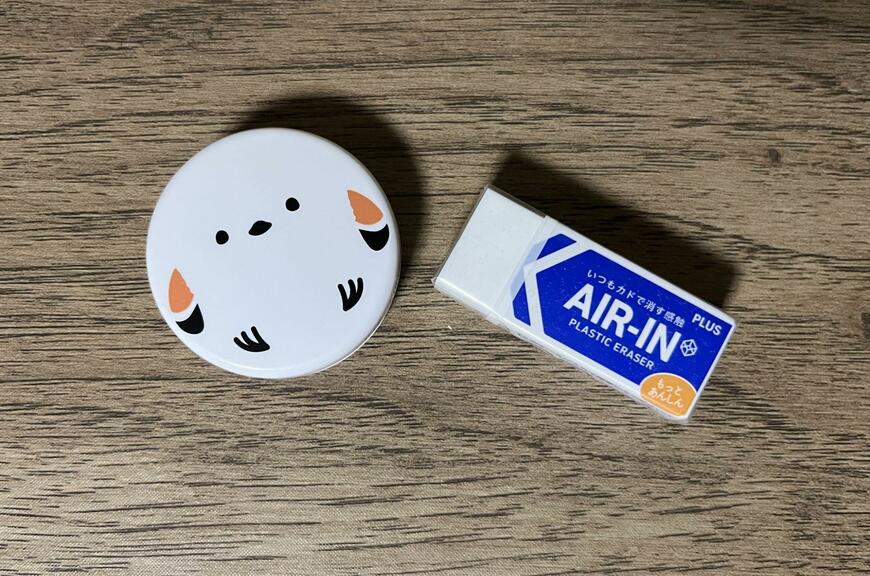 セリア、朱肉 シマエナガ柄