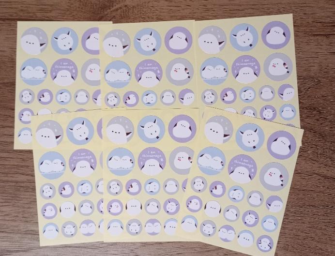 出所：筆者撮影（セリア、ポイントシール もふもふばーど126片）