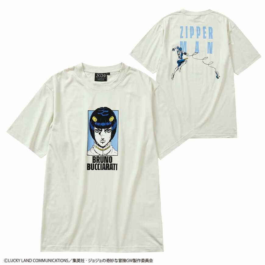 出所：ワークマン公式　アニメ『ジョジョの奇妙な冒険　黄金の風』　プリント半袖Tシャツ