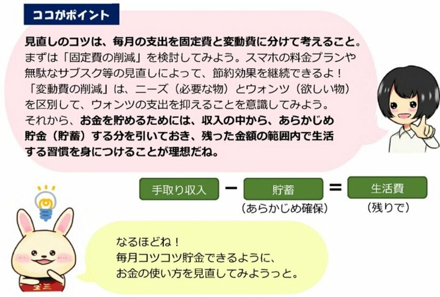 出所：財務省中国財務局「家計管理の考え方」
