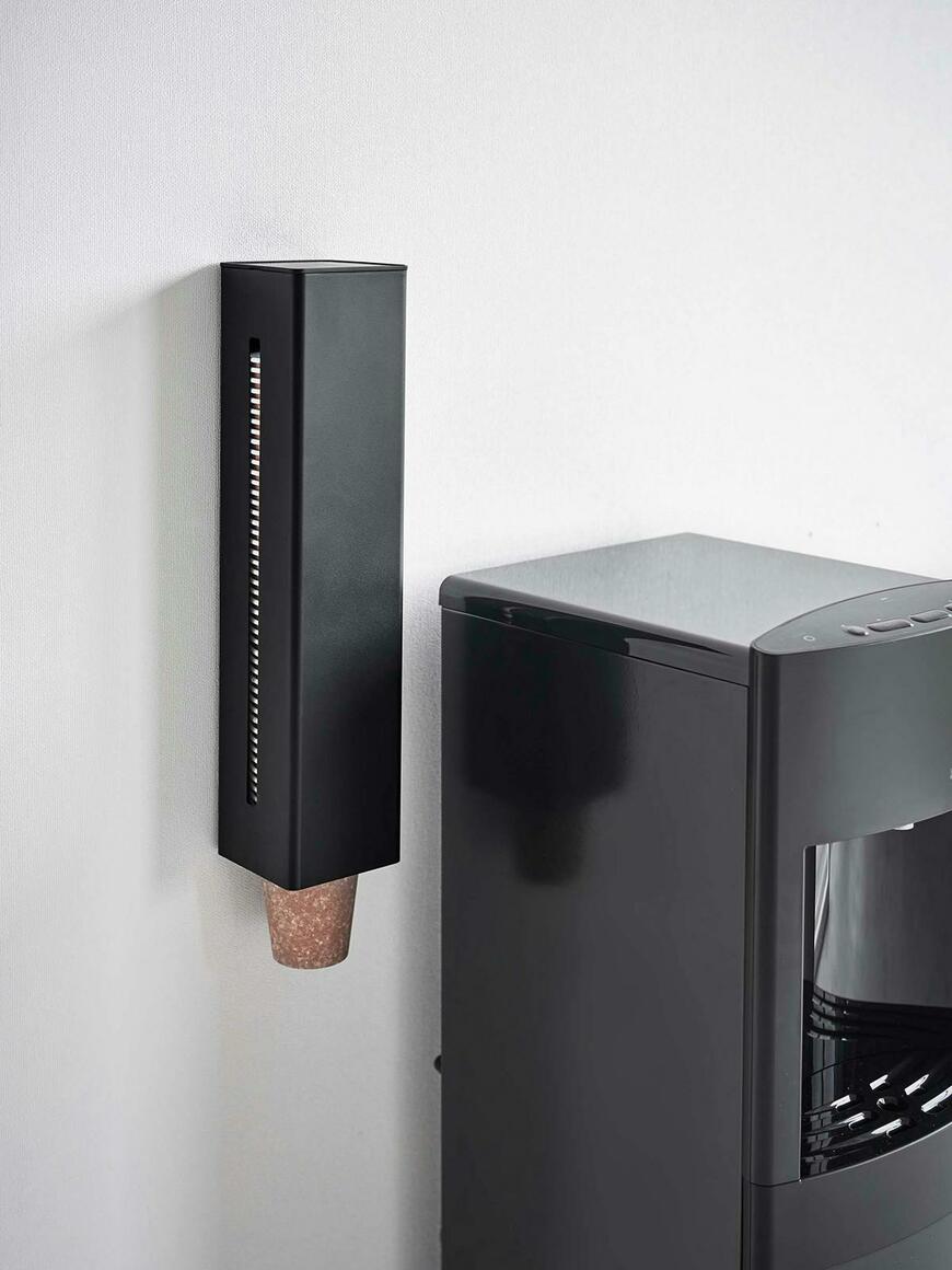 山崎実業、ウォーターサーバー横マグネットカップディスペンサータワー