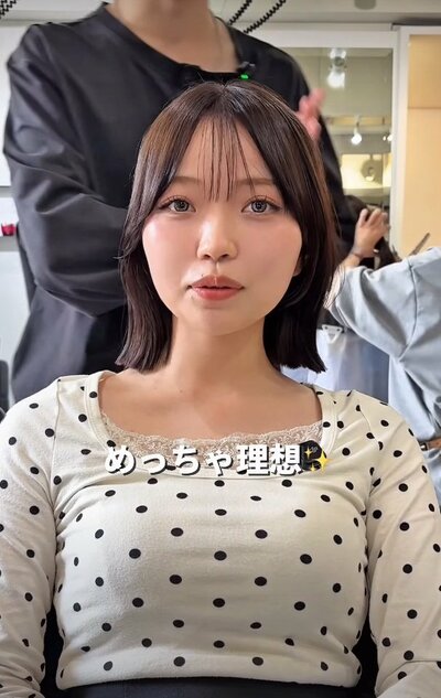 外はねがかわいい、切りっぱなしボブに！