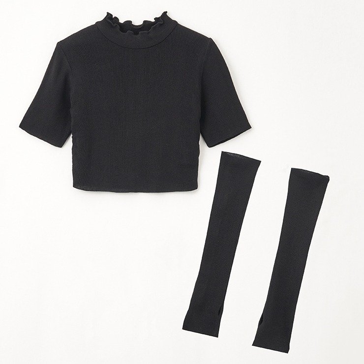 出所：しまむら公式オンラインストア レディース　ニットプルオーバー＋アームカバーセット（2PINK）