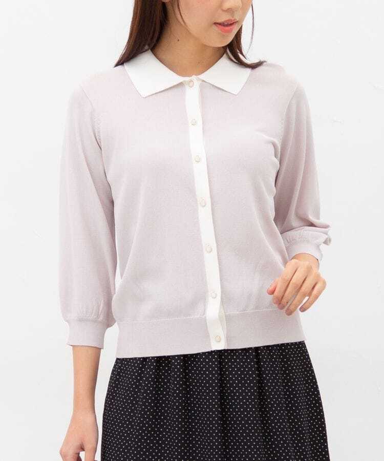 出所：ハニーズ公式通販サイト 衿付カーデ