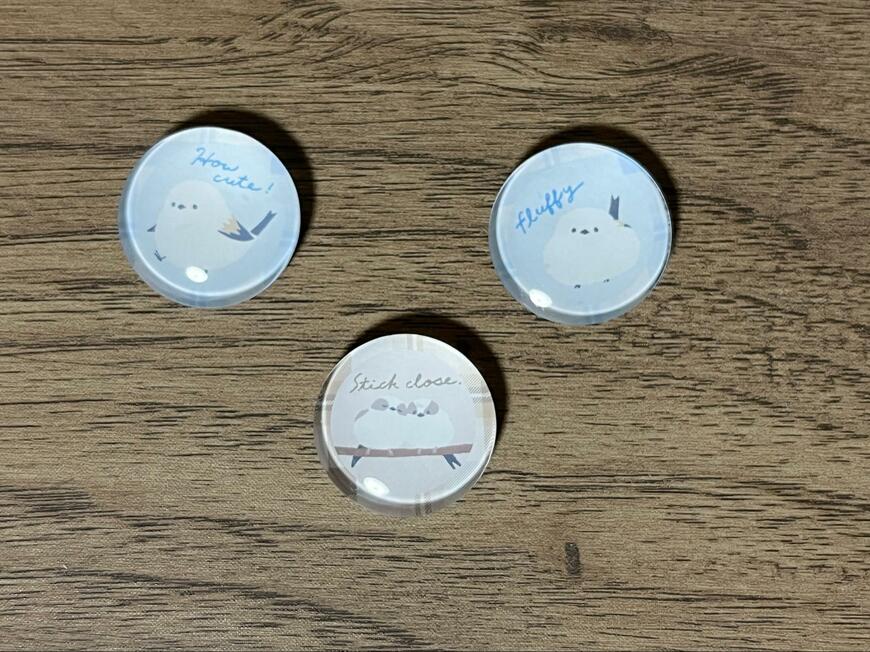 キャンドゥ、マグネット 3P ふんわりシマエナガ