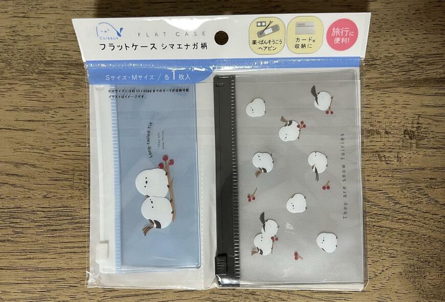 セリア、フラットケース シマエナガ柄商品画像