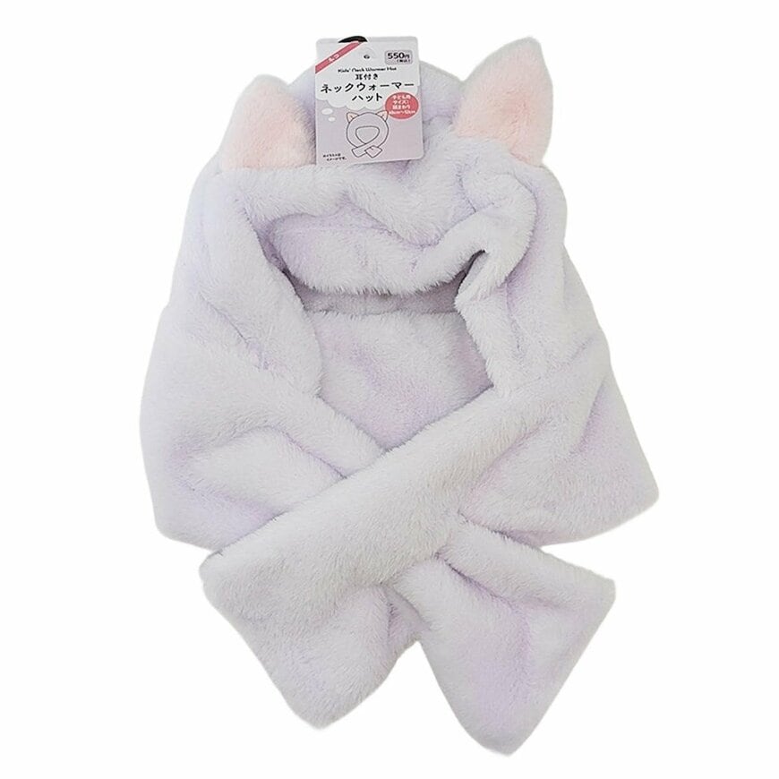出所：ワッツ公式　耳付きネックウォーマーハット ネコ