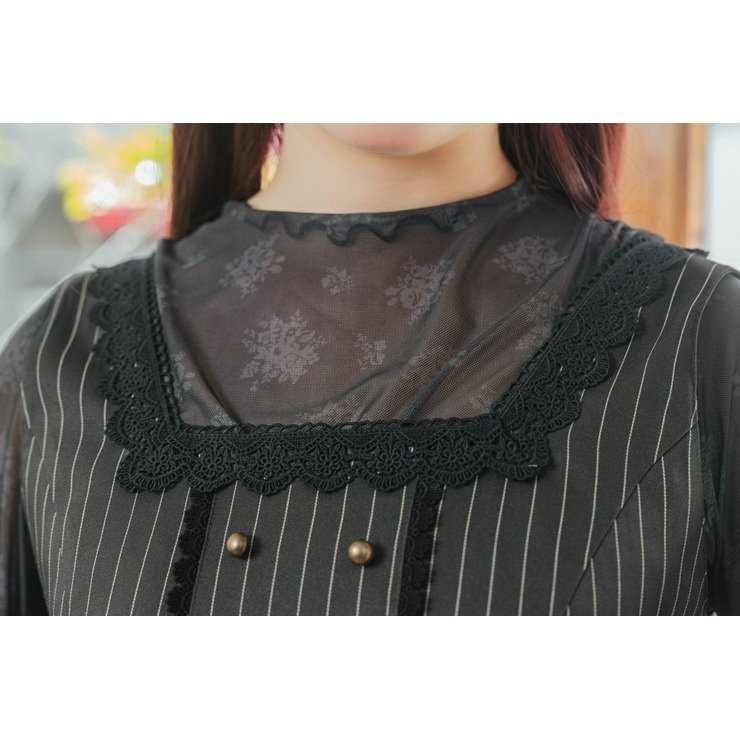 しまむら公式 レディース 花柄シアープルオーバー(青木美沙子)