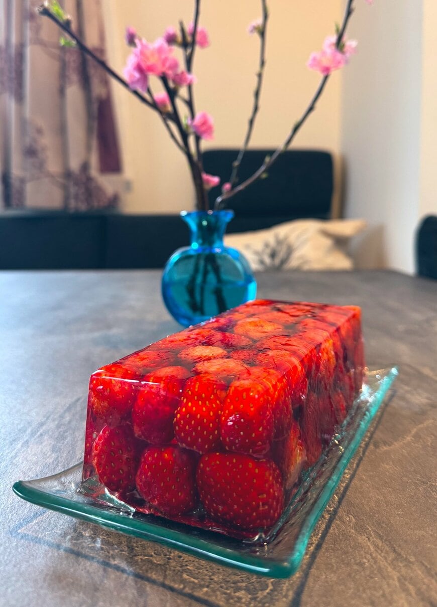 ひな祭りに作ったいちごゼリーテリーヌ