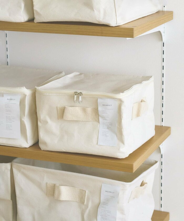 コットンフタ付スクエア収納