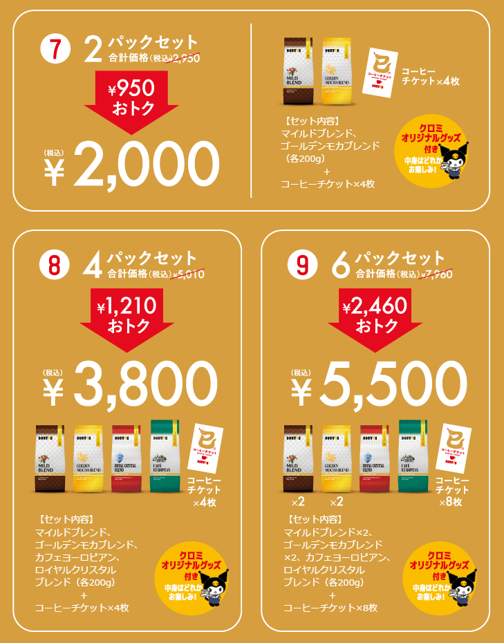 画像出所：ドトールコーヒー公式サイト「福袋2025」