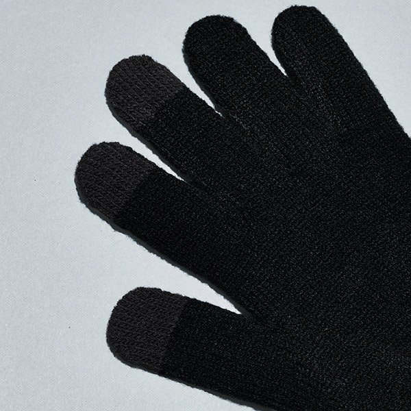 ファミリーマート、ウール混手袋 くろ画像