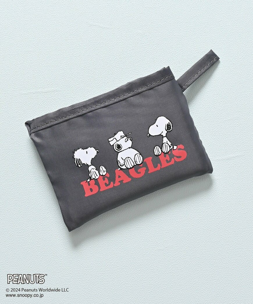 ハニーズ公式　スヌーピー／お弁当バッグ スミクロ